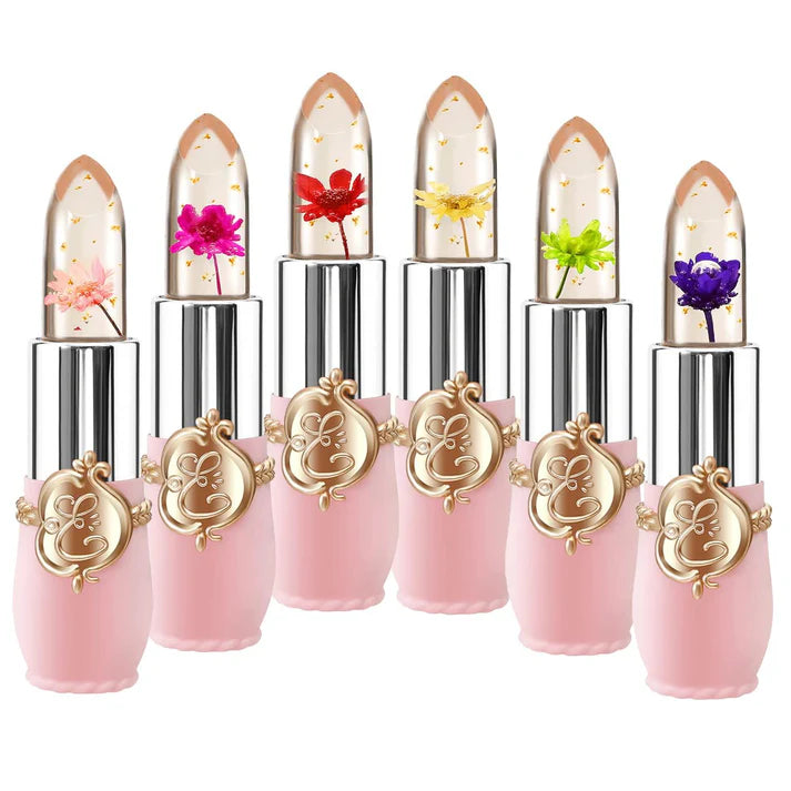 Crystal Lipstick with Jelly Flower - Moisturizing and Color Changing